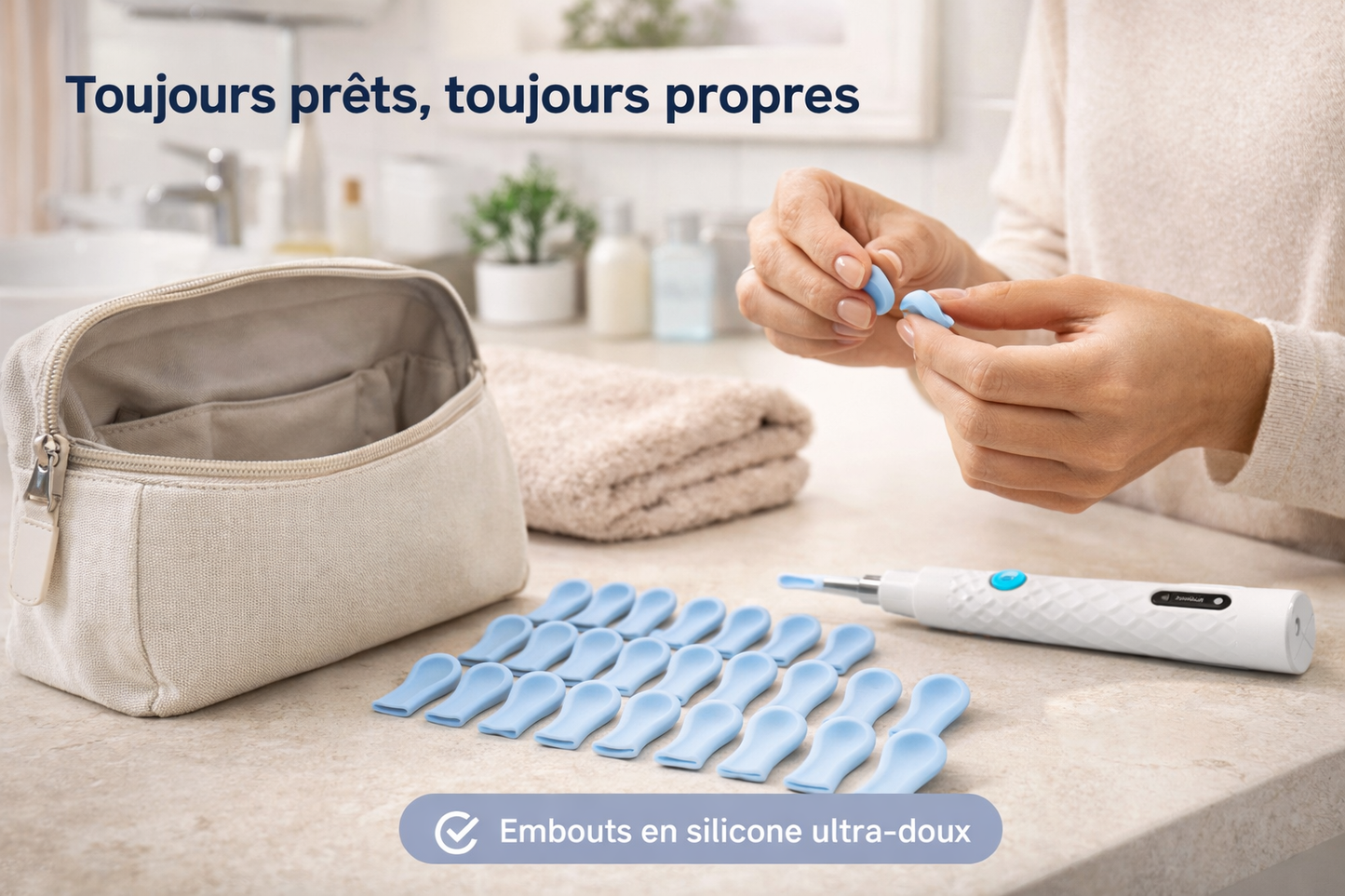 Embouts de remplacement en silicone, réutilisable et lavable